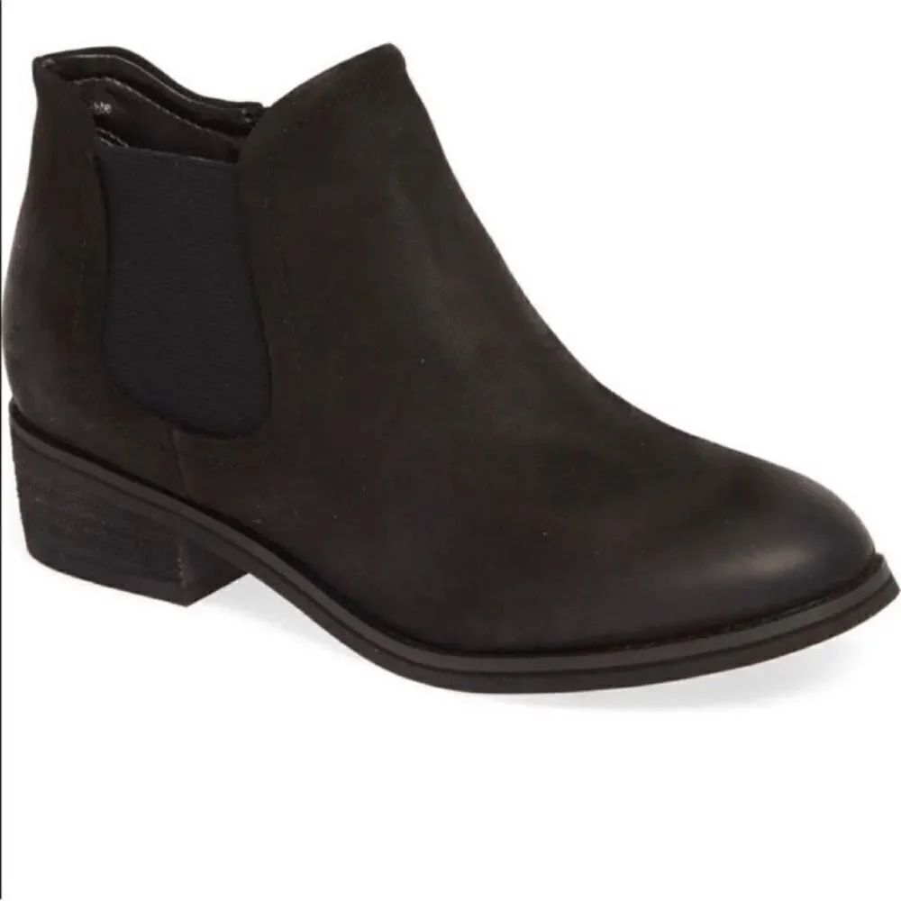 Blondo Lidia women’s Waterproof Suede Black Ankle Boots 8.5